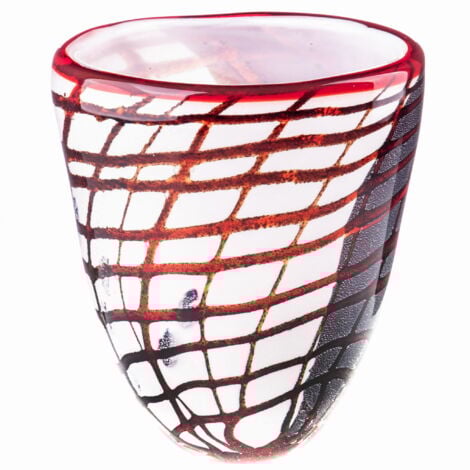 Décoration Maison Unique Bol Décoratif GILDE GLAS Art - Verre Peint Main - 55x28cm - Décoration Salon Unique Bol Verre Peint Main 55cm Pierres Verre Cadeau Décoration