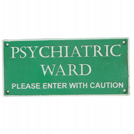 Décoration murale rétro avec signe psychiatrique, cadeau Antyki24 (1/5)