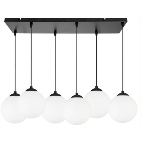 LAMPE DE PLAFOND SUSPENDU STRIP BALL NOIRE LED 15cm (1/5)