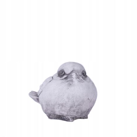 Sculpture décorative de jardin : Gros oiseau gris - Béton Art déco (1/5)