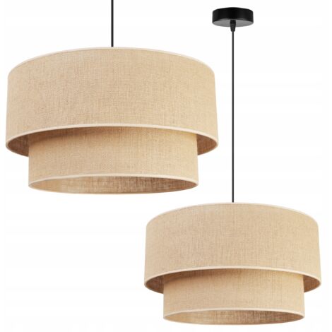 LAMPE SUSPENDU PLAFOND LUSTRE ABAT-JOUR 45cm JUTA (1/5)