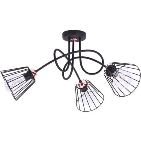 Élégante suspension WIRE plafond Cuivre LOFT (1/5)