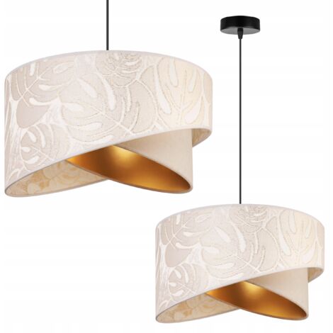 LAMPE SUSPENDU PLAFOND ABAT-JOUR FEUILLES INCLINÉES 45 cm (1/5)