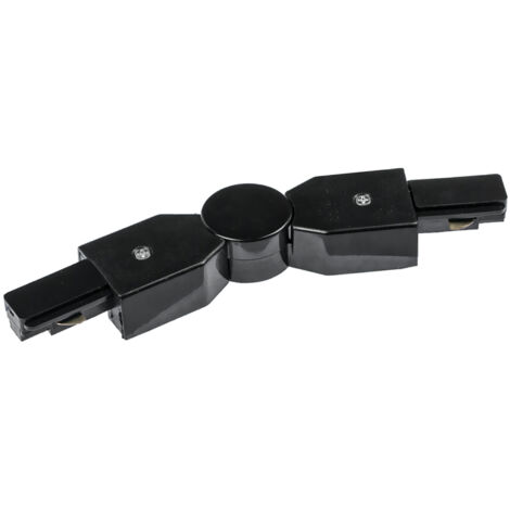 Connecteur pour rails d'éclairage 1F ALIMENTATION NOIR (1/4)
