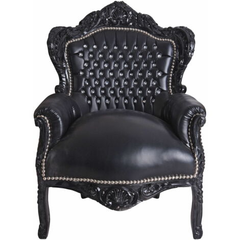 Red Barrel Studio® Chaises D'invité De Réception En Simili Cuir Caiti Fauteuil Noir Fauteuil Dappoint C100830200