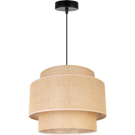 LAMPE SUSPENDU PLAFOND LUSTRE ABAT-JOUR BOHO JUTA