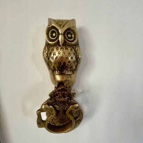 Broche Chouette/hibou En Métal Doré - Occasion, Bijou Fantaisie Animalier, Sans Marque