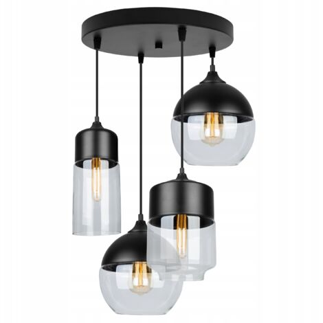 LAMPADAIRE SUSPENDU, PLAFONNIER EN VERRE, ABAT-JOUR LED (1/5)