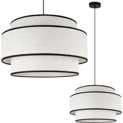 LAMPE À SUSPENSION JUTA TRIO 1-PL BLANC-NOIR 45CM E27