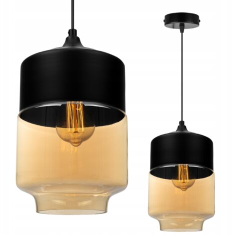 Plafonnier Suspendu B&Q Hannover - Verre Orange/rouge - Fini Chrome Satiné - Neuf, Boîte Abîmée