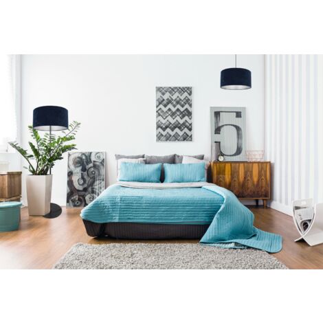 ABAT-JOUR MODERNE EN VELOURS ARGENTÉ 44 cm