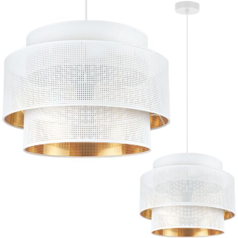 SUSPENSION ASTI TRIO BLANC-OR 45CM MAILLE-MAILLE (1/5)