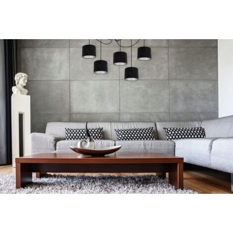 ABAT-JOUR MODERNE EN VELOURS CHROME 20 cm