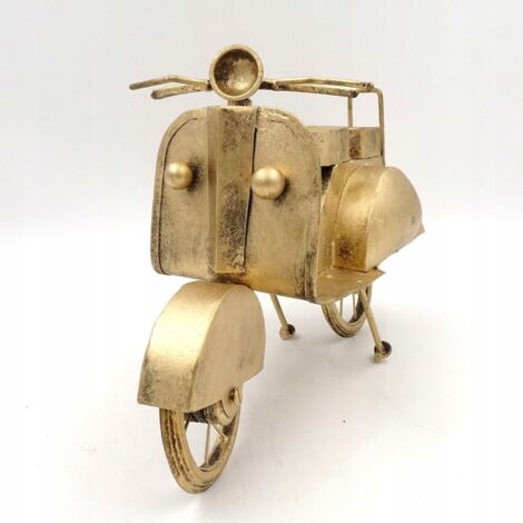 Modèle Réduit Scooter Rétro En Métal - Décoration Vintage Rouge, Dimensions 16x10x7.5 Cm, Artisanat