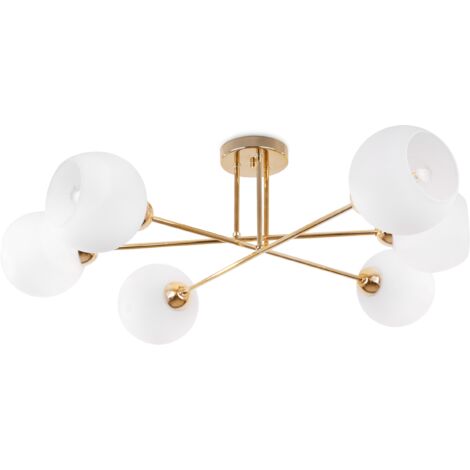 Lot De 2 Abat-jour Blancs Avec Intérieur Doré - Pour Ampoules E27 - Marque Navaris, Neufs