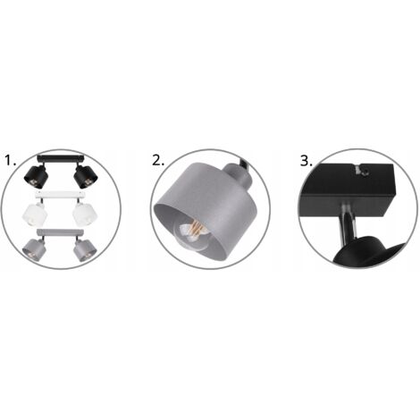 JUST LIGHT. Suspension Cup 2.0, à 2 lampes, noir, métal