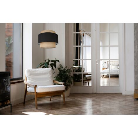 LAMPE SUSPENDU PLAFOND LUSTRE ABAT-JOUR BOHO JUTA