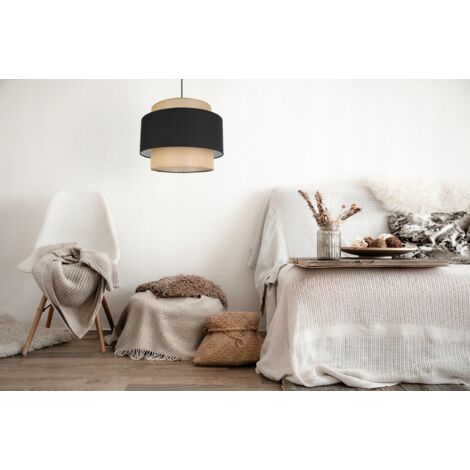 LAMPE SUSPENDU PLAFOND LUSTRE ABAT-JOUR BOHO JUTA