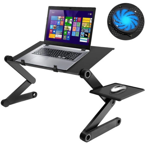 Support pliable avec ventilateur pour tablette et ordinateur portable jusqu'à 17" F2 (noir) (1/5)