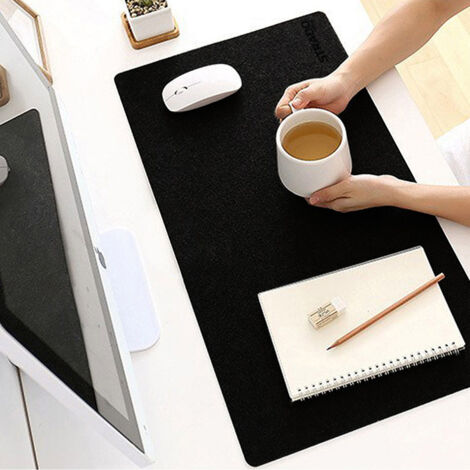 Sous-main De Bureau Double Face Liège Et Cuir Synthétique - 91,4 X 43,2 Cm, Antidérapant, Pour Ordinateur Et écriture