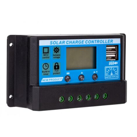 Contrôleur Solaire PWM 10A 12V/24V CMP12 - Pour Panneaux Solaires, Gestion De Batterie