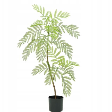 PLANTE ARTIFICIELLE DE MIMOSA JAKARANDA EN POT RÉALISTE 110 cm POUR LA MAISON ET LE BUREAU (1/5)