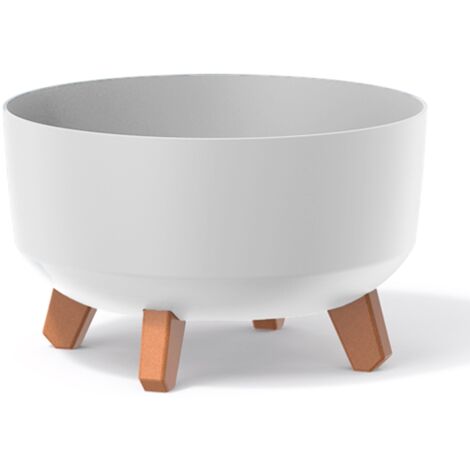 POT DE FLEURS BAS GRACIA - BLANC - PP-DGRL300L