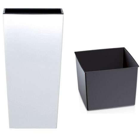 Prosperplast Pot de fleurs moderne blanc 91,5 litres