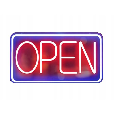 ENSEIGNE LED NÉON OUVERTE POUR MAGASIN CAFÉ EMPLACEMENT BAR PENDENTIFS USB (1/5)