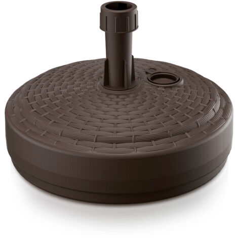 Pied de parasol en plastique 39cm – Capacité 12l – Fixation pour mât de 24 à 30mm – Résistant aux intempéries – Markenartikel