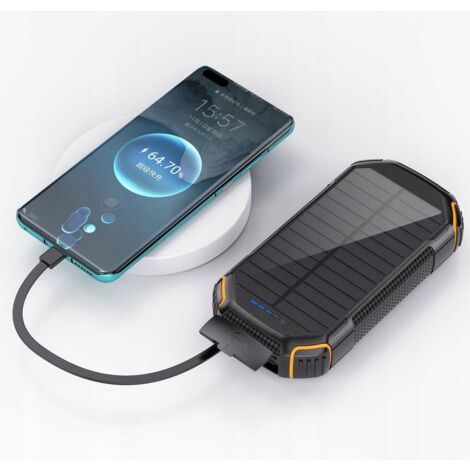 POWER BANK SOLAIRE 20000mAh 22,5W panneaux solaires (1/5)