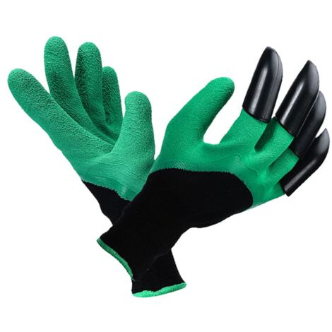 Lot De 2 Paires Gants De Jardin Avec Griffes - Gants Jardinage Imperméables Femme Et Homme - Protection Ongles