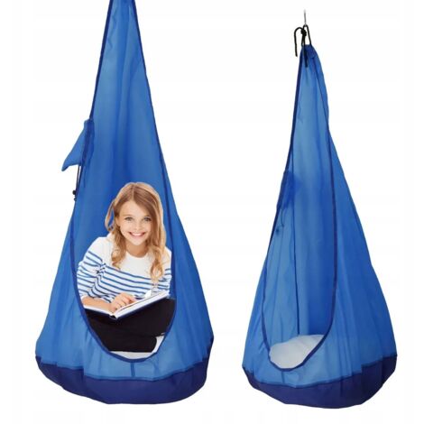 BALANÇOIRE DE JARDIN COCOON POUR ENFANTS CHAISE SUSPENDU POUR CHAMBRE BLEU