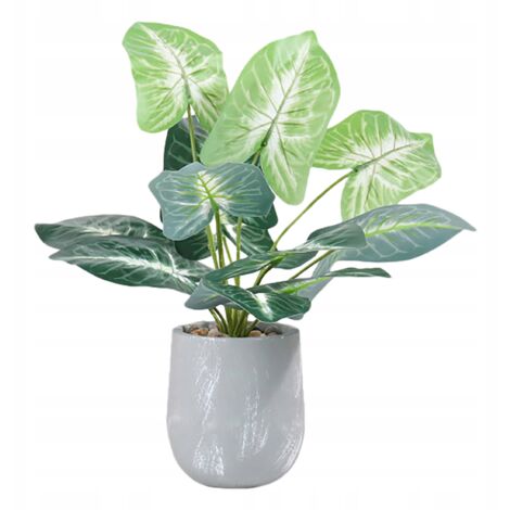 Fleur Artificielle En Pot Pour Tombe - Arrangement Soie Lys Et Roses - 35 Cm - Résistant Aux Intempéries - 7