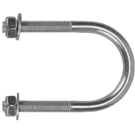 Collier De Serrage Métallique Renforcé M8/M10 - Diamètre 75 Mm, Galvanisé, Charge 150 Kg, Pour Tuyaux Et Fixations