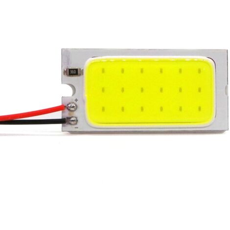 Lot de 2 panneaux LED COB 40 mm x 20 mm 12 V T10, SV8.5, T4W 350 lm (1/5)