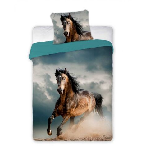 Ensemble de literie pour enfant avec un cheval HORSE 160X200 (1/3)