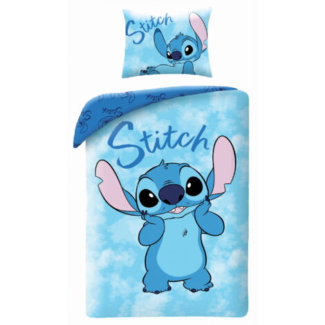 Parure de lit en coton 140x200 Lilo et Stitch Youth bleu