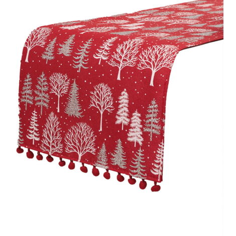 Chemin de table de Noël 50x100 Winter Magic Rouge (1/5)