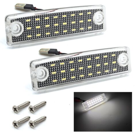 Kit 2 Feux De Plaque D'immatriculation LED - Pour Porsche Cayenne 955/957, VW Golf 5, Touareg, Tiguan