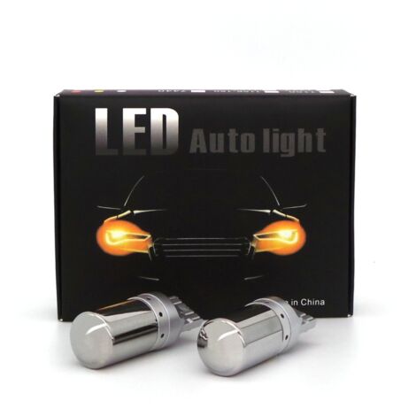 ampoules LED 7440, W21W 12-24V orange 100% canbus (1/5)