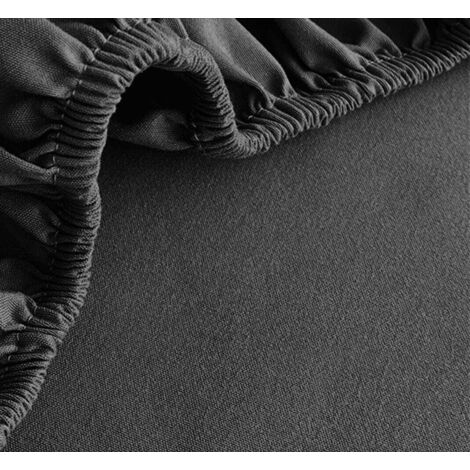Drap-housse en jersey 160x200+25 graphite (1/3)