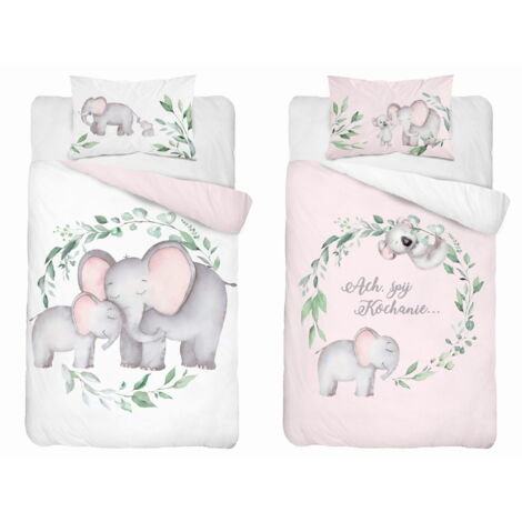 Parure de lit bébé en bambou Elephant 100x135 DETEXPOL (1/5)