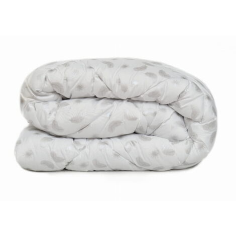 Couette 140x200 Toutes Saisons Antiallergique en plumes argentées PREMIUM