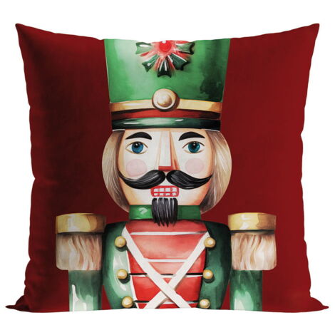 Taie d'oreiller en velours de Noël 45x45 Casse-Noisette (1/3)