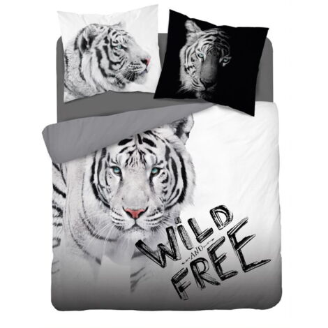 Parure de lit en coton Tiger White 220x200 Holland Natura (1/5)