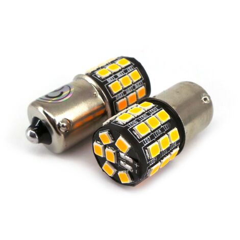 2 ampoules LED BAU15S 12V CANBUS orange (1/5)