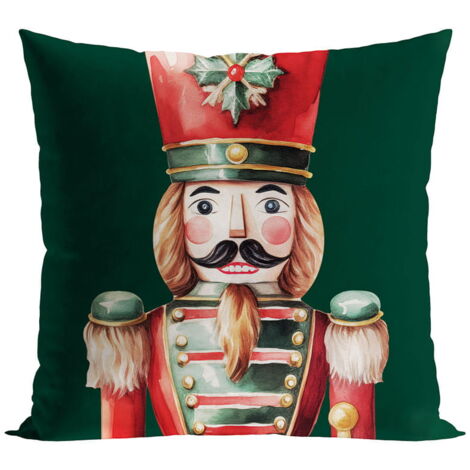 Taie d'oreiller en velours de Noël 45x45 Casse-Noisette (1/3)