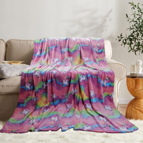 Couverture Phosphorescente 150x200 Cm - Flanelle Douce - Brille Dans Le Noir - Idéale Pour Enfants