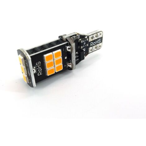 Lot de 2 ampoules LED T15 W16W 12V 980lm CANBUS orange (1/5)